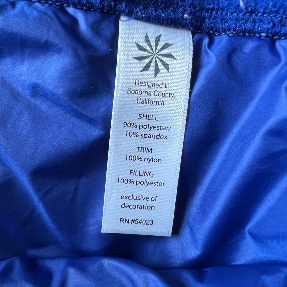 💙ATHLETA REFLECTIVE ROCK SPRINGS QUILTED VEST/JACKET-ROYAL BLUE-XS💙 - Picture 8 of 8